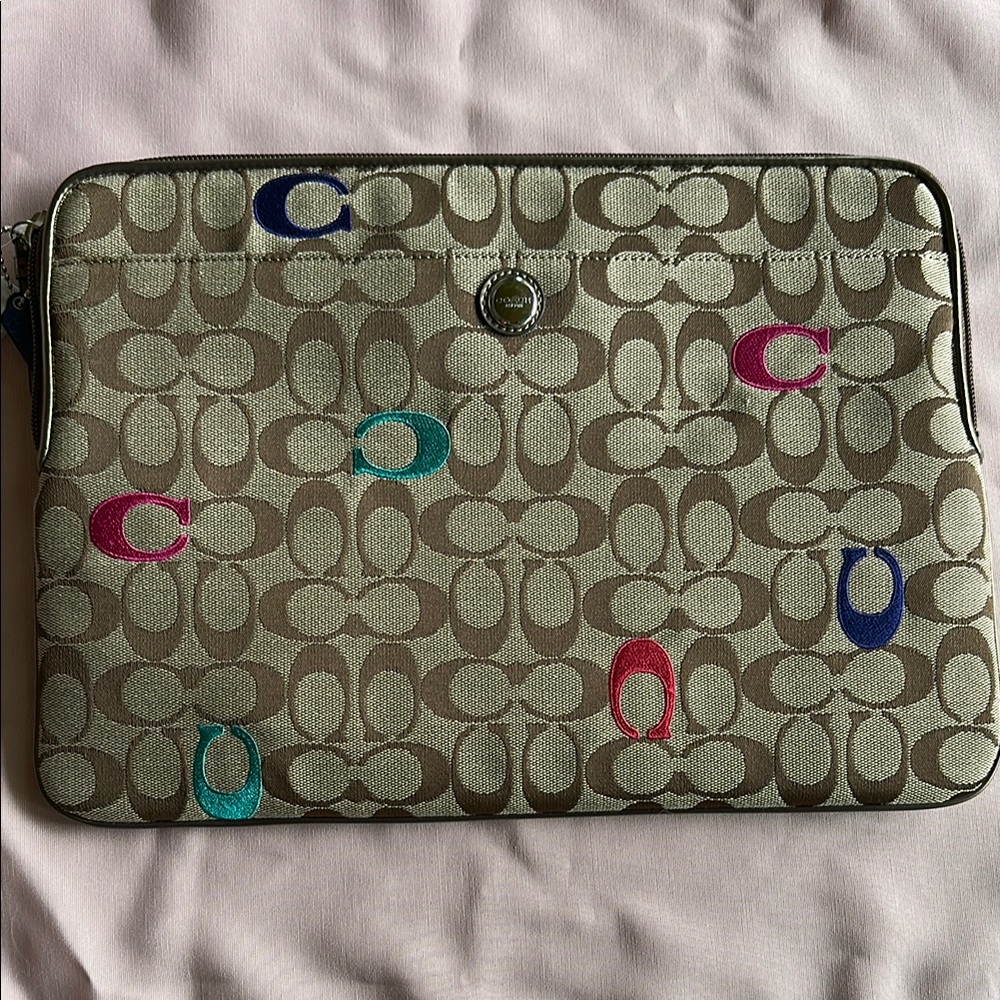 Coach Signature Laptop Case
